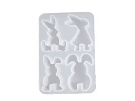 Molde silicona 4 conejos